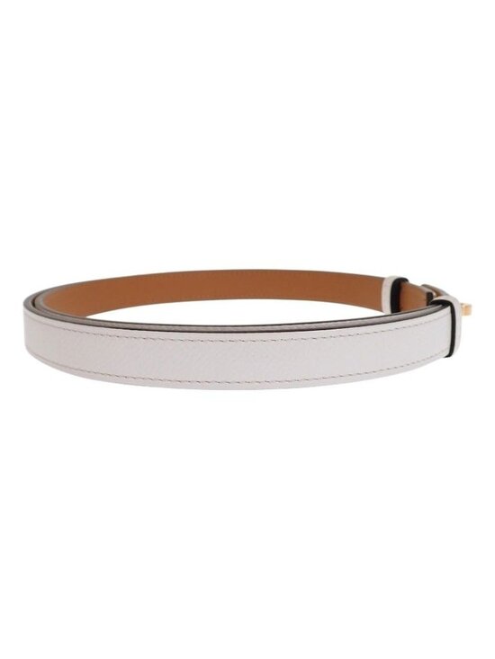 Hermes Kelly 18 Slim Belt Veau Epsom White Pink Gold SA main image 7
